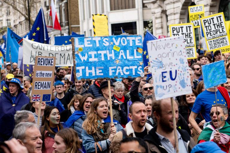 The public would rather scrap Brexit or hold a second referendum than face a chaotic no-deal at Halloween if the new prime minister cannot strike a fresh agreement, a poll has found.Voters are sceptical that Boris Johnson or Jeremy Hunt can negotiate a better Brexit deal in only three months, amid the same political turmoil that toppled Theresa May.If a new agreement proves impossible, something many in Westminster and Brussels expect, an exclusive survey found 43 per cent of voters would opt for revoking the decision to leave the EU over a disorderly Brexit, which was backed by 38 per cent.The BMG poll for The Independent also found 41 per cent would support a Final Say referendum to resolve the impasse, a scenario that commands greater Commons support than cancelling Brexit altogether.Alarm over the looming prospect of a no-deal Brexit has risen since Ms May’s resignation, as her likely successor, Mr Johnson, has pledged to leave the EU on 31 October, with or without an agreement.The Brexiteer has stormed ahead in the Tory leadership contest with a pledge to “do or die” over Brexit, leaving his rival, Mr Hunt, scrambling to make up ground before the 22 July voting deadline.It comes as pro-EU MPs were poised for a fresh Commons bid to prevent a new prime minister forcing through a no-deal Brexit in October.Tory Brexit rebel Dominic Grieve is planning to amend the Northern Ireland (Executive Formation) bill on Monday, to force the Commons to sit in October – making it impossible to suspend parliament or send MPs home before exit day.The plan is likely to attract the support of opposition MPs, with questions over whether senior Tories who vehemently oppose no deal, such as chancellor Philip Hammond and David Gauke, the justice secretary, could also support it.Mr Hammond has put himself at the head of an informal group of 30 Tory MPs who are understood to be discussing parliamentary plots to stop a no-deal Brexit.Several other attempts are due to be made to amend the Northern Ireland bill, including efforts to change the law in the region on abortion and same-sex marriage.The survey of 1,532 people found 41 per cent of the public thought there was not enough time to get a new Brexit deal by Halloween, with 39 per cent saying it could still be done.When asked about each option individually if a deal cannot be brokered, revoking Article 50 emerged as the favoured option (43 per cent), followed by a second referendum (41 per cent) and leaving without a deal (38 per cent).Ms May’s deal commanded the least support on (21 per cent), while 35 per cent would back an extension to try to find a new deal.It comes as Tory members started voting by postal ballot but the leadership contest has already been marred by a row over the news that some activists were issued with more than one ballot paper.Former party chairman Sir Patrick McLoughlin, who is running Mr Hunt’s bid, said the issue has “to be looked at” but Tory members should follow the rules and vote just once.The party said there were “clear instructions” that anyone found to have voted more than once would be expelled.The foreign secretary urged activists to “try before you buy” by waiting for the TV debates next week, as he scrambles to make up ground.But allies of Mr Johnson have been urging members to vote immediately, using a social media campaign with the slogan, “To get Boris, vote Boris”.Both men faced questions from activists at hustings in Nottingham and Cardiff on Saturday, where Mr Johnson sought to defend his “arguably racist” comments about Muslim women.Mr Hunt set his sights on winning over young voters, while his rival talked tough on crime with calls for violent and sexual offenders to remain in prison for longer.Source note: BMG Research interviewed a representative sample of 1,532 GB adults online between 2 and 5 July. Data are weighted. BMG is a member of the British Polling Council and abides by its rules.