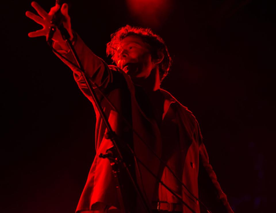 Perfume Genius performs at Desert Daze in Lake Perris, Calif., on September 30, 2022.