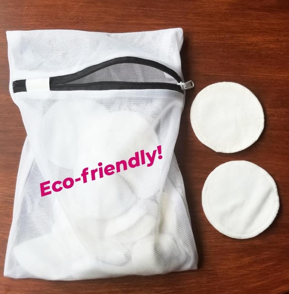 Reusable Bamboo Makeup Remover Pads. Image via Sarah Rohoman.