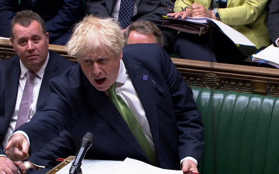 Boris Johnson answers questions in the House of Commons today - TMG Video Dept