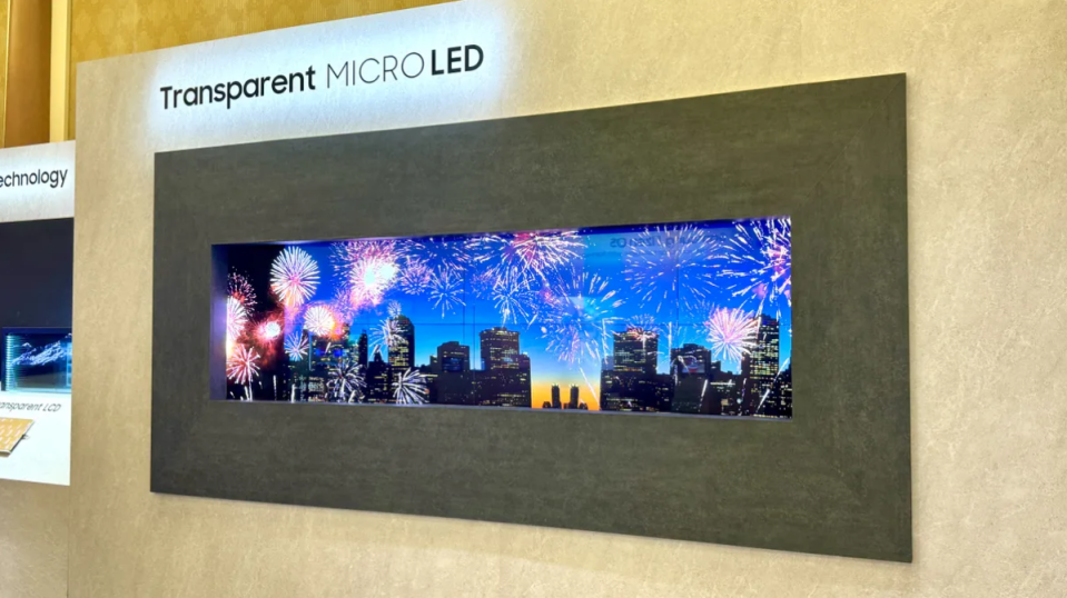 Samsung just revealed a transparent microLED TV at CES 2024, and I saw it up close