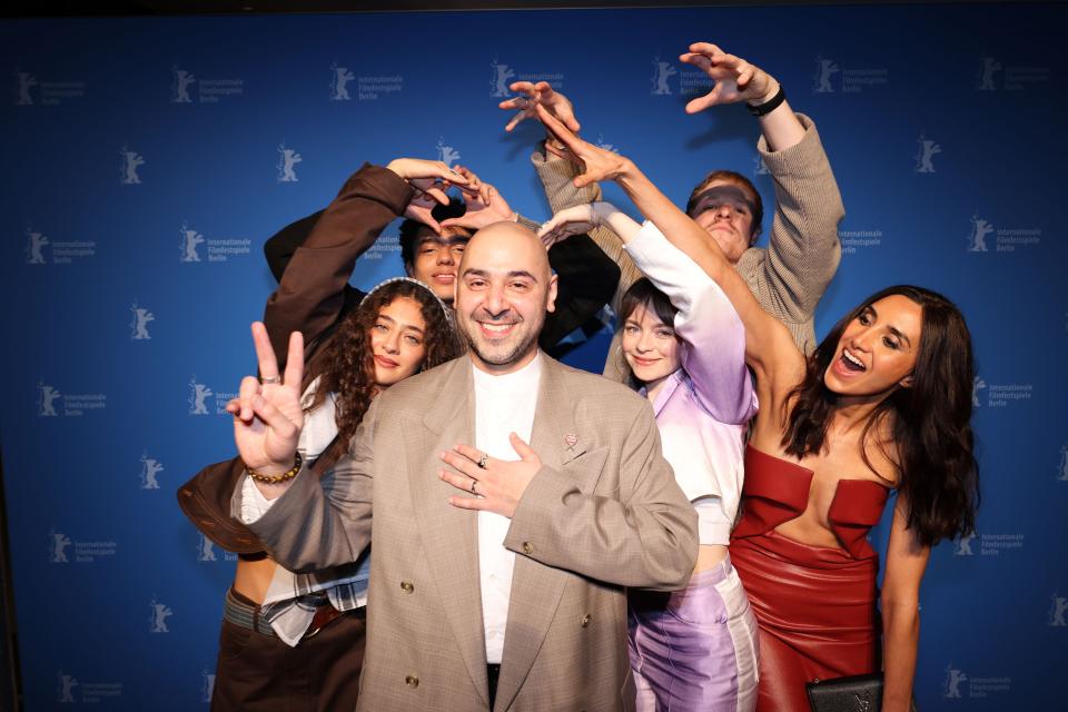 Sasha Nathwani and his cast in Berlin. Credit: Berlinale.