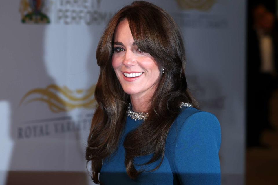 <p>DANIEL LEAL/AFP via Getty</p> Kate Middleton arrives to attend the Royal Variety Performance at the Royal Albert Hall in London on November 30.