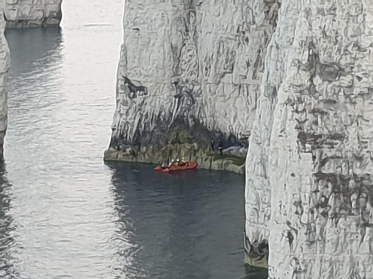 Swanage Coastguard rescued two people from the cliff (Picture: Swanage Coastguard)