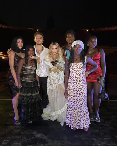 <p>Ricardo Gomes</p> Madonna with her six children in Italy