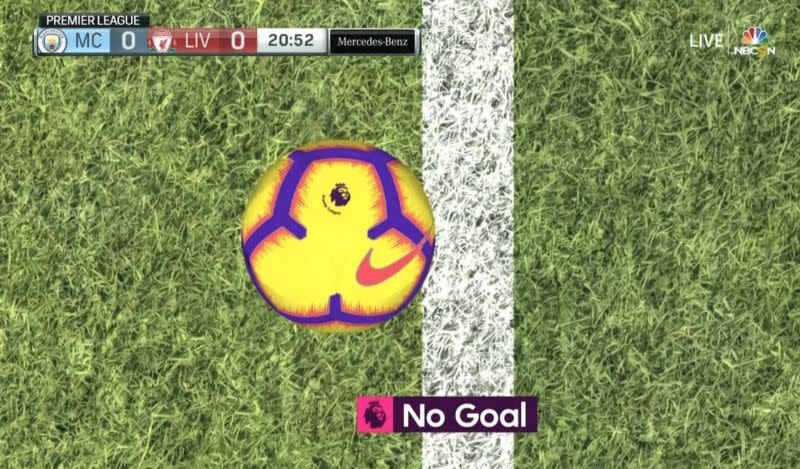 John Stones' goal-line clearance barely kept Liverpool off the board back in January. (NBC Sports Live Extra)