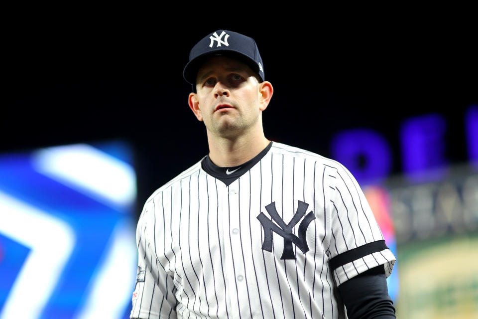 Yankees pitcher James Paxton underwent surgery Wednesday to remove a cyst from near his spine. (Photo by Alex Trautwig/MLB Photos via Getty Images)