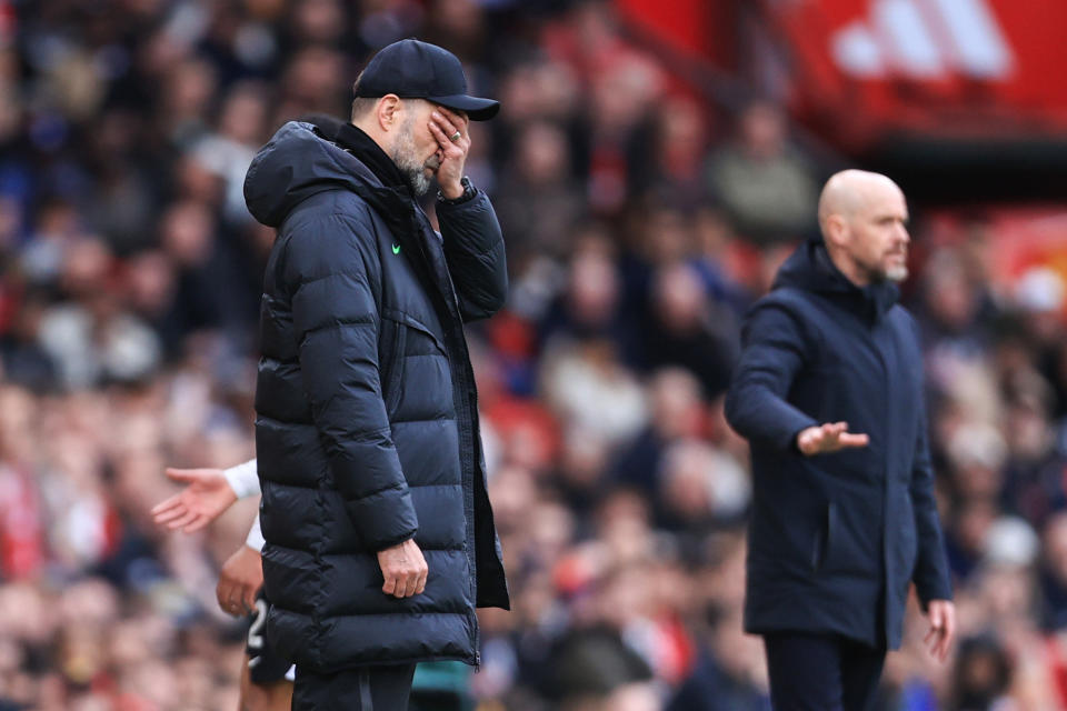 Liverpool manager Jurgen Klopp reacts during the English Premier League clash against Manchester United at Old Trafford. 