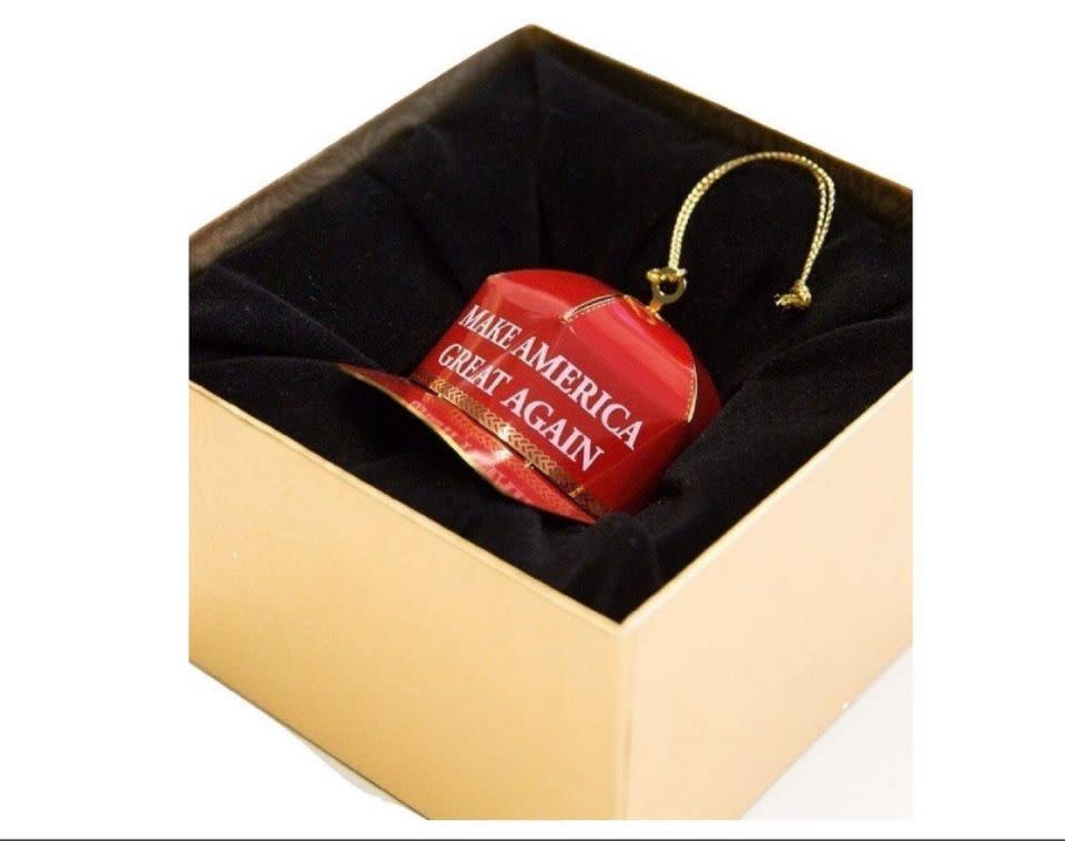 This is the Donald Trump ornament on Amazon. Photo: Amazon