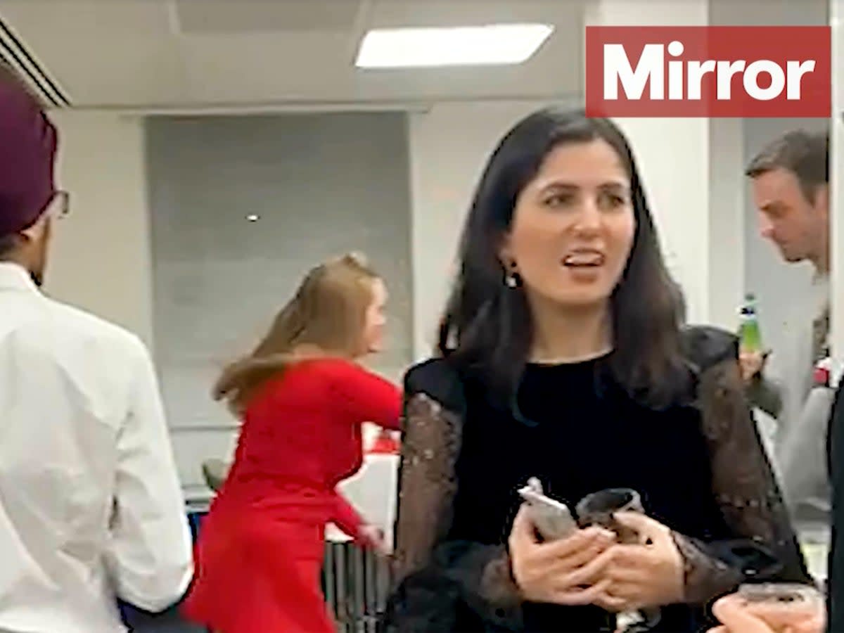 Damning footage showing Conservative staff drinking, dancing and joking about coronavirus rules at a Christmas party has emerged (Daily Mirror)