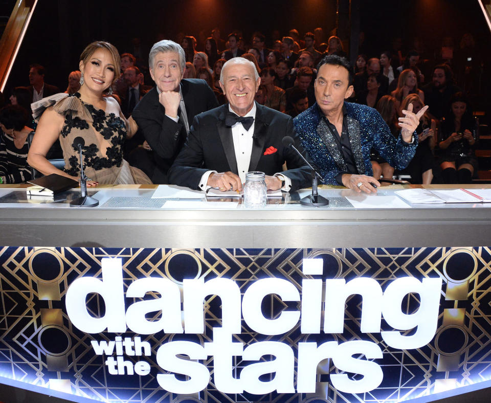 Carrie Ann Inaba, Tom Bergeron, Len Goodmad, Bruno Tonioli on the 