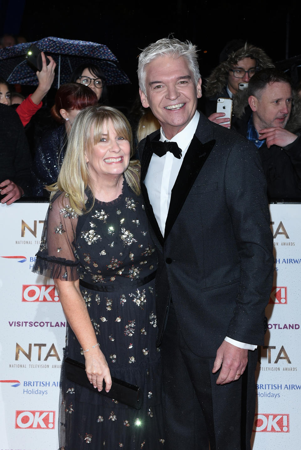 Phillip Schofield and his wife, Stephanie Lowe, at the National Television Awards in January 2019. (Photo by Joe Maher/WireImage)