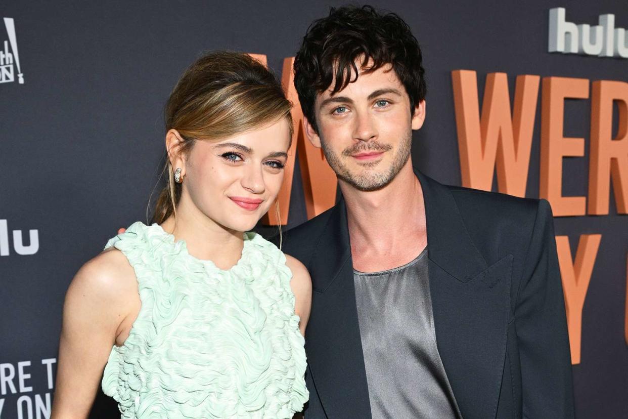 <p>Michael Buckner/Variety via Getty</p> Joey King and Logan Lerman at the premiere of 