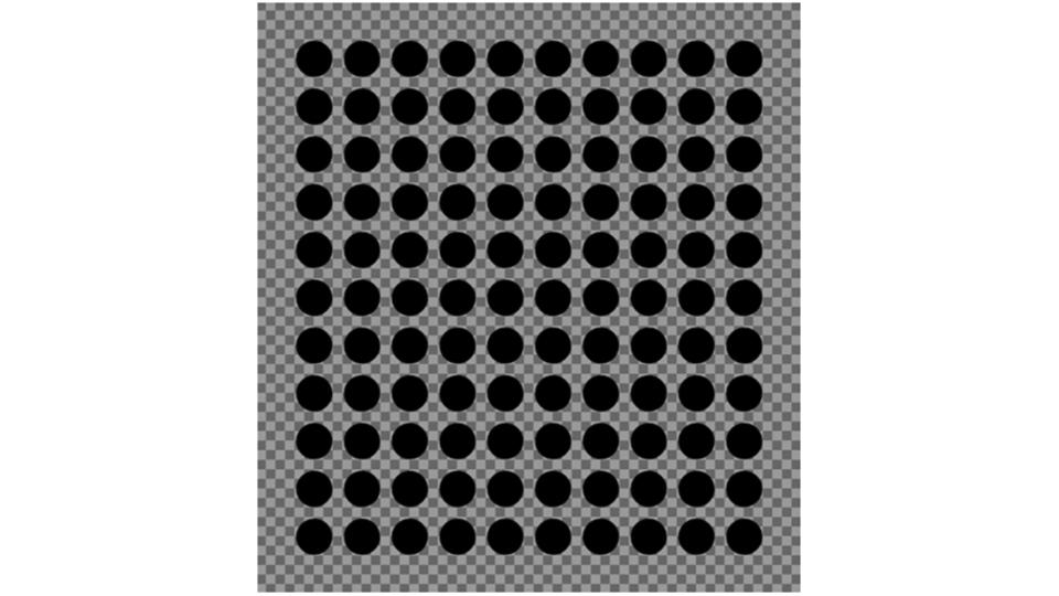 An optical illusion showing circles that look like they are bumpy