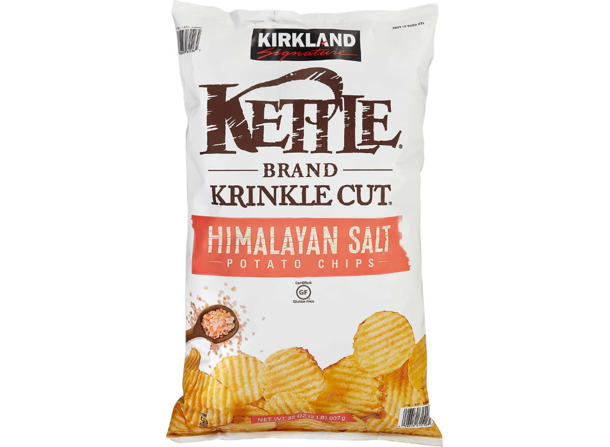 kirkland signature kettle brand krinkle cut himalayan salt potato chips