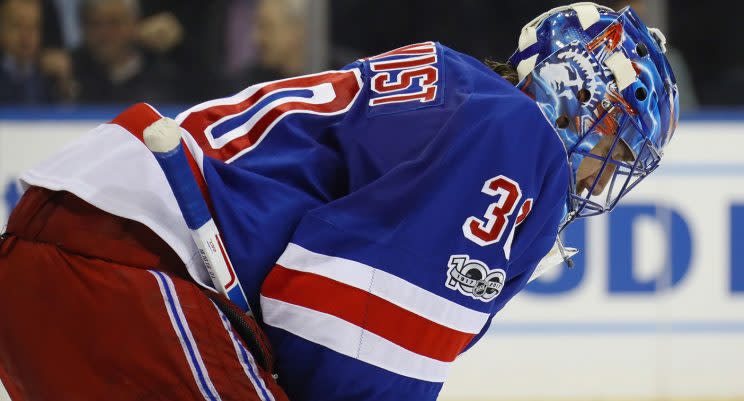 Henrik Lundqvist has fought a lot of battles with the Rangers over the years. (Bruce Bennett/Getty Images)