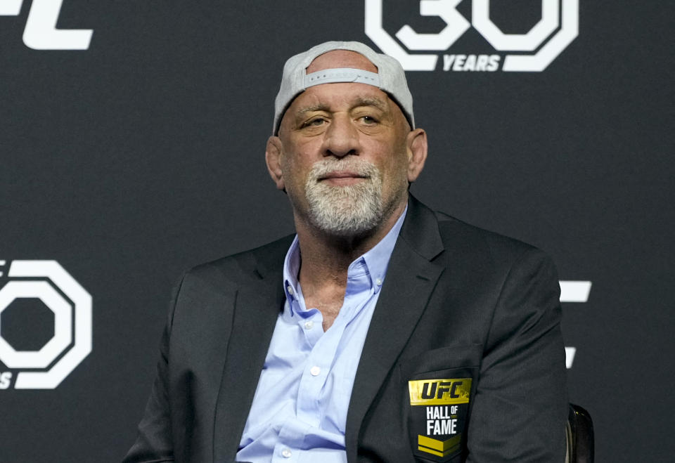 Mark Coleman was unable to save the life of his dog, Hammer, in the fire. (Photo by Jeff Bottari/Zuffa LLC via Getty Images)