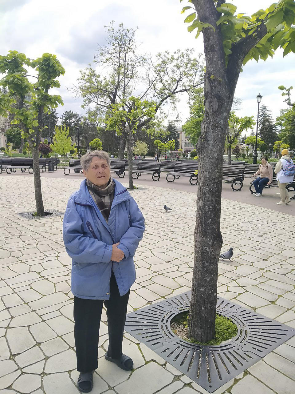 Valentyna Bondarenko, a refugee from Mariupol, Ukraine, poses for a picture in Pyatigorsk, Russia, on Thursday, May 12, 2022. Bondarenko asked migration officials how she could get out from a dormitory near the Georgia border where she was taken with 50 others from Mariupol. “There’s only one way open, which is to apply for Russian citizenship, submit an application, receive all the documents and when you get your passport you can go wherever you want,” they told her. They asked everyone with Ukrainian passports to hand them over to start the process. So she did. Then came a residency application and a document that an official would not let her examine. (AP Photo)