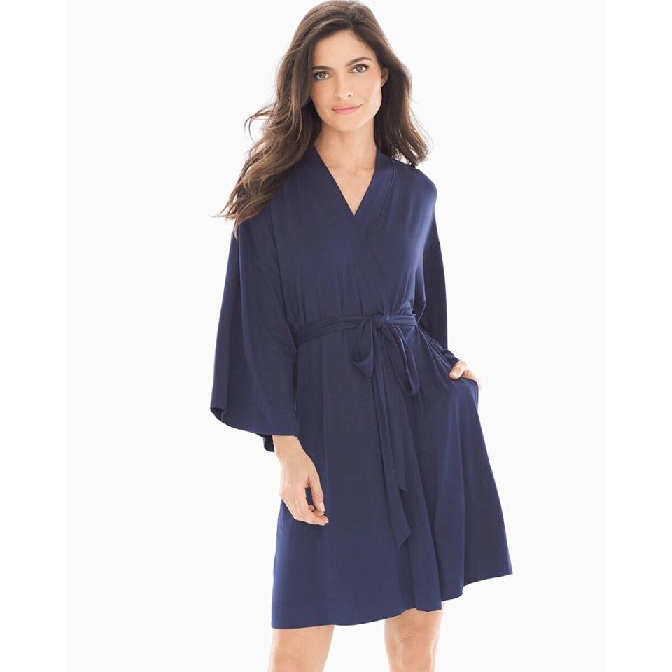 Kimono Sleeve Short Robe