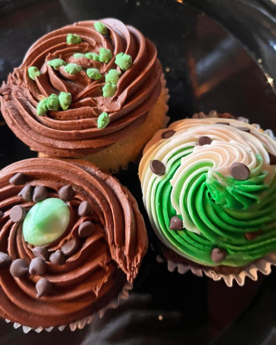St. Patrick's-themed cupcakes at Duke’s Bakery & Cafe, 1082 Davol St., Fall River.