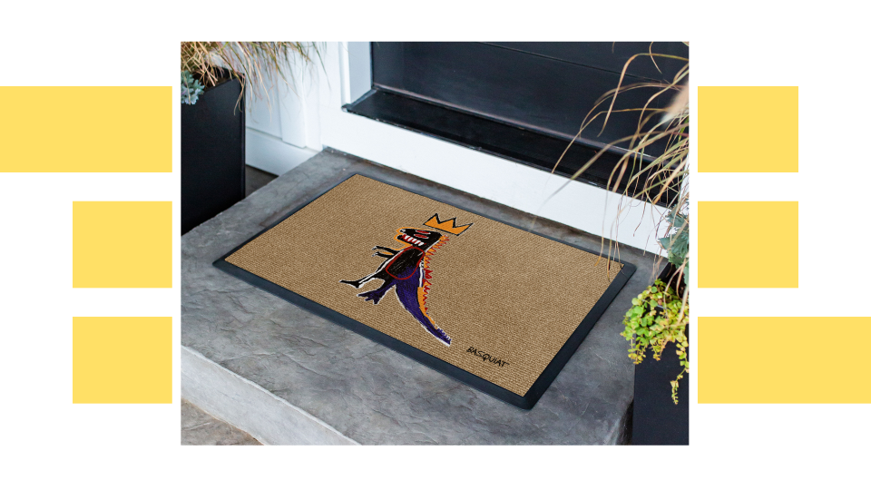 Basquiat's "Pez Dispenser" now adorns a doormat.