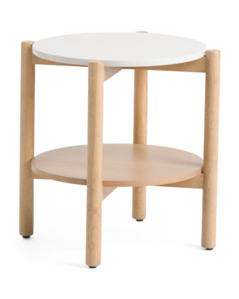 DKNY Two Tone Stone Top Side Table