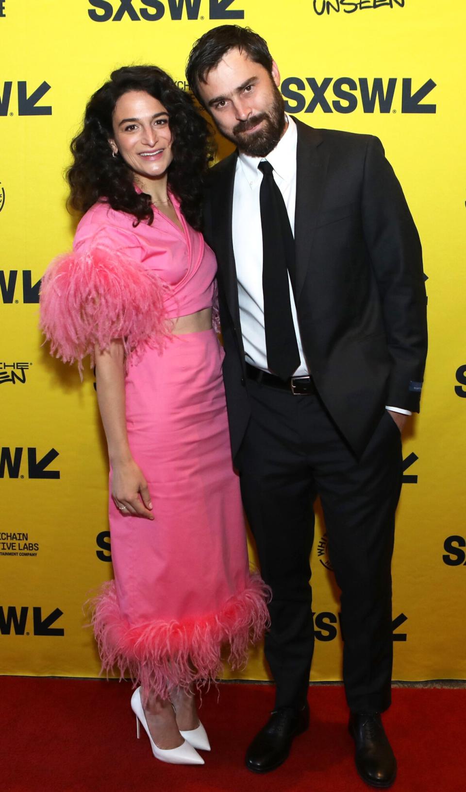 Jenny Slate and Ben Shattuck attend "Marcel The Shell With Shoes On" Premiere during the 2022 SXSW Conference and Festivals at Stateside Theater on March 12, 2022 in Austin, Texas