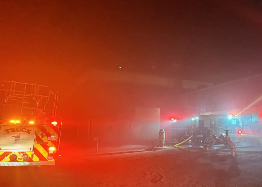 Solid Waste Transfer Station fire in Las Cruces. Photo Courtesy to Las Cruces Fire Department.