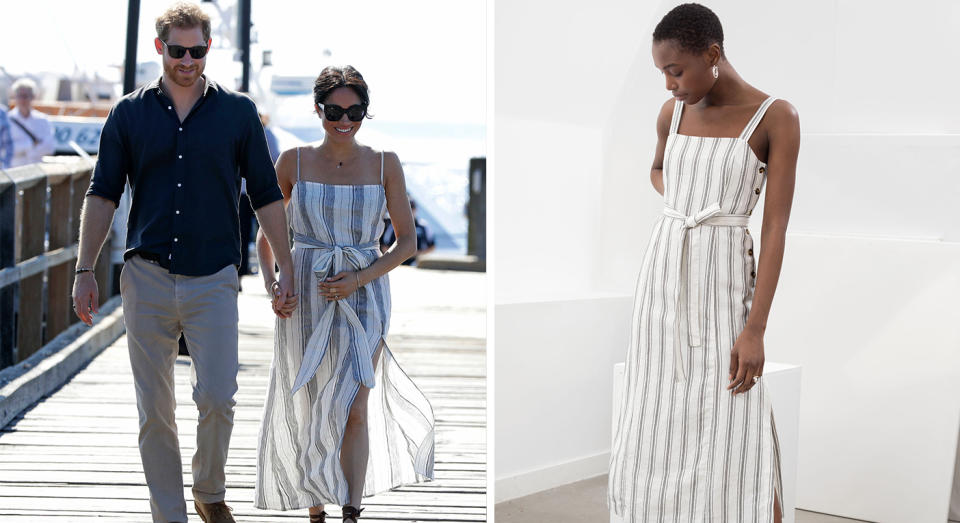 & Other Stories has created an affordable alternative to Meghan Markle's reformation dress [Photo: PA/ & Other Stories] 