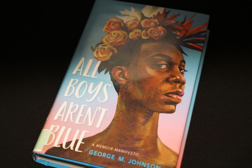 A copy of the often banned book All Boys Aren't Blue, a memoir manifesto by LGBTQIA activist George M. Johnson. (Alamy Stock Photo)