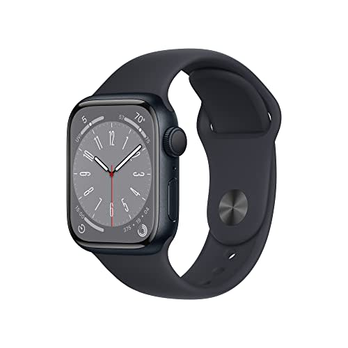 Apple Watch Series 8 [GPS 41mm] Smart Watch w/ Midnight Aluminum Case with Midnight Sport Band…