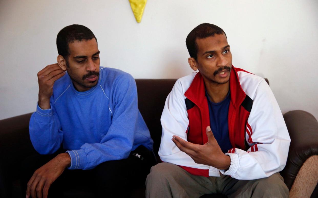 Alexanda Amon Kotey, left, and El Shafee Elsheikh - AP Photo/Hussein Malla