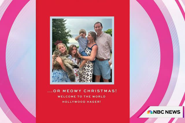 <p>Today</p> The back of Jenna Bush Hager's Christmas card.