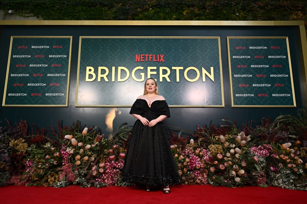 Nicola Coughlan takes center stage in Season 3 of “Bridgerton.” Getty Images for Netflix