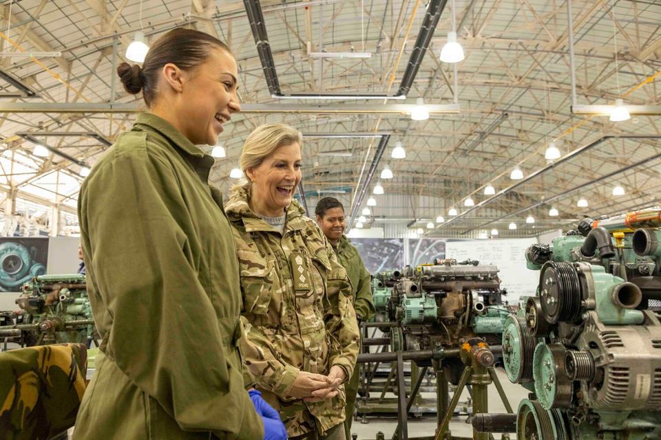 Sophie, Countess of Wessex Wears Camo in Visit to Charity That Previously Was Championed by Prince Philip