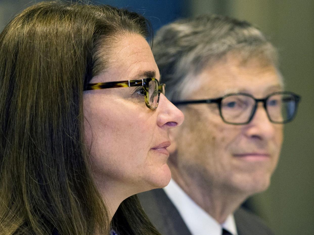 American business magnate Bill Gates and wife Melinda Gates attend a news conference by United Nations’s movement “Every Woman, Every Child” in Manhattan, New York 24 September 2015 (REUTERS)