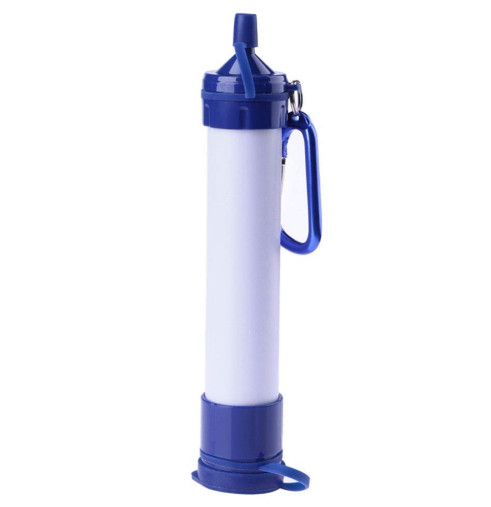 YYED 800L/185 Gallon Portable Blue Purifier Straw Water Filter 