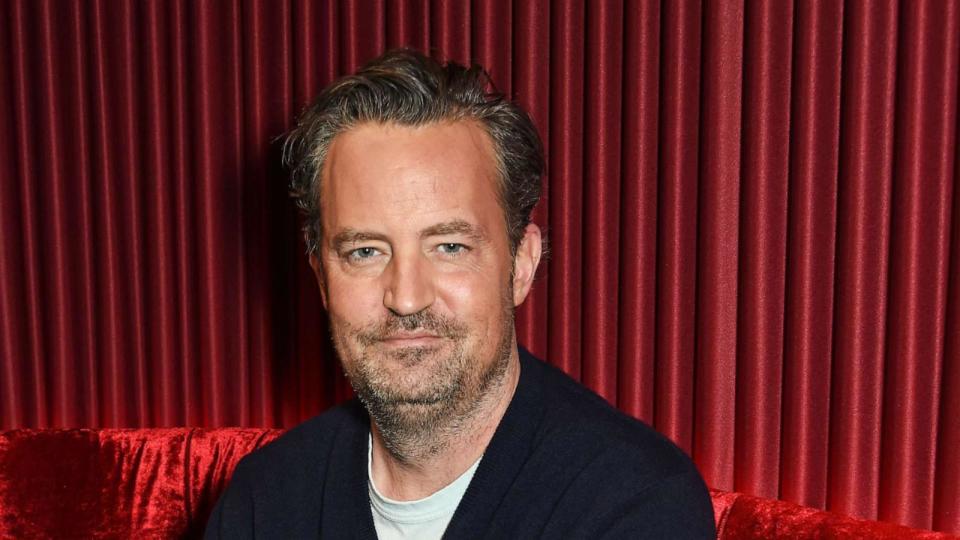 PHOTO: In this Feb. 8, 2016, file photo, Matthew Perry poses at a photocall for 'The End Of Longing', a new play which he wrote and stars in at The Playhouse Theater, in London. (David M. Benett/Getty Images, FILE)