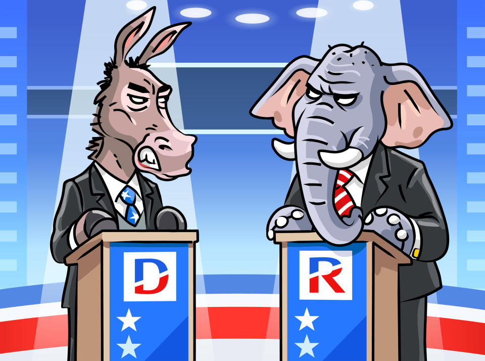 El burro es el animal que representa al Partido Demócrata en Estados Unidos. El elefante, al Republicano. (Foto: Getty Images)