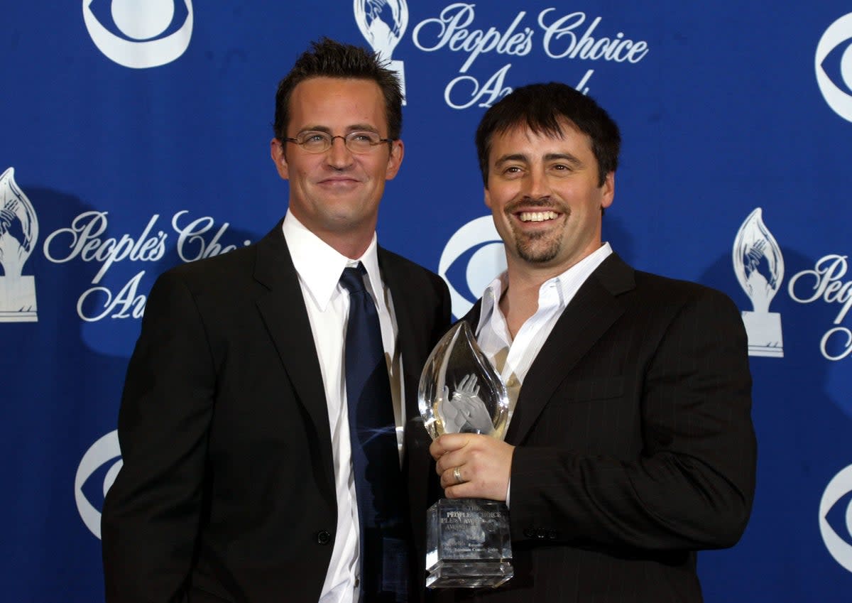 Matt LeBlanc (right) has paid tribute to Matthew Perry (left) two weeks after his shock death (Getty Images)