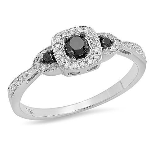 <p>White gold and black diamond engagement ring, from £333.00 , Amazon</p><p><a rel="nofollow noopener" href="https://www.amazon.co.uk/Carat-White-Round-Diamond-Engagement/dp/B072LVK7MP/ref=sr_1_99?s=jewelry&ie=UTF8&qid=1508513910&sr=1-99&nodeID=193716031&psd=1&keywords=black+diamond+engagement+rings&refinements=p_n_feature_twenty_browse-bin%3A3735481031" target="_blank" data-ylk="slk:BUY NOW;elm:context_link;itc:0;sec:content-canvas" class="link ">BUY NOW</a></p>