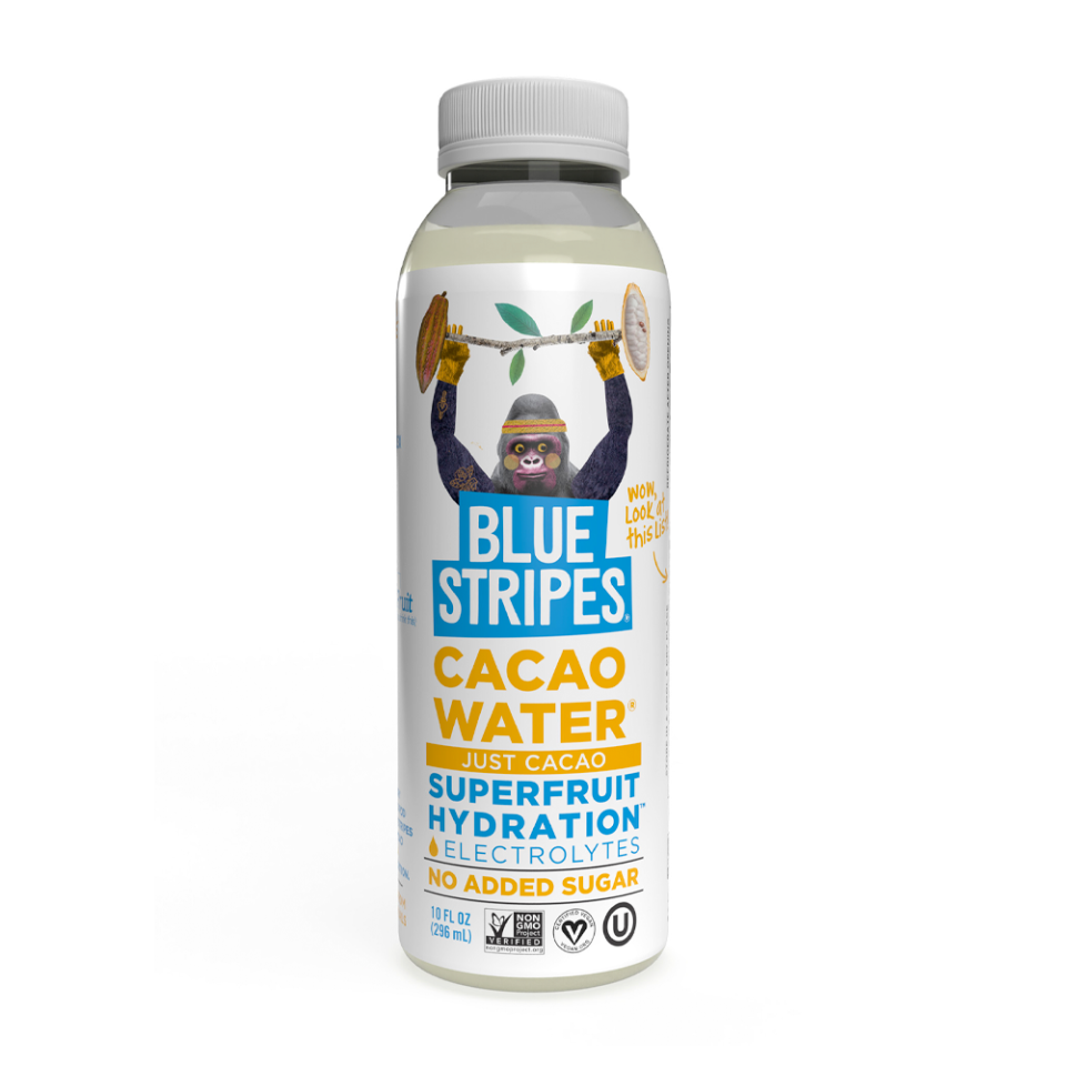 <p><a href="https://go.redirectingat.com?id=74968X1596630&url=https%3A%2F%2Fwww.bluestripes.com%2Fproduct%2Fcacao-water-just-cacao%2F&sref=https%3A%2F%2F" rel="nofollow noopener" target="_blank" data-ylk="slk:Shop Now;elm:context_link;itc:0" class="link ">Shop Now</a></p><p>Cacao Water</p><p>$1.99</p><p>bluestripes.com</p><span class="copyright">Blue Stripes</span>