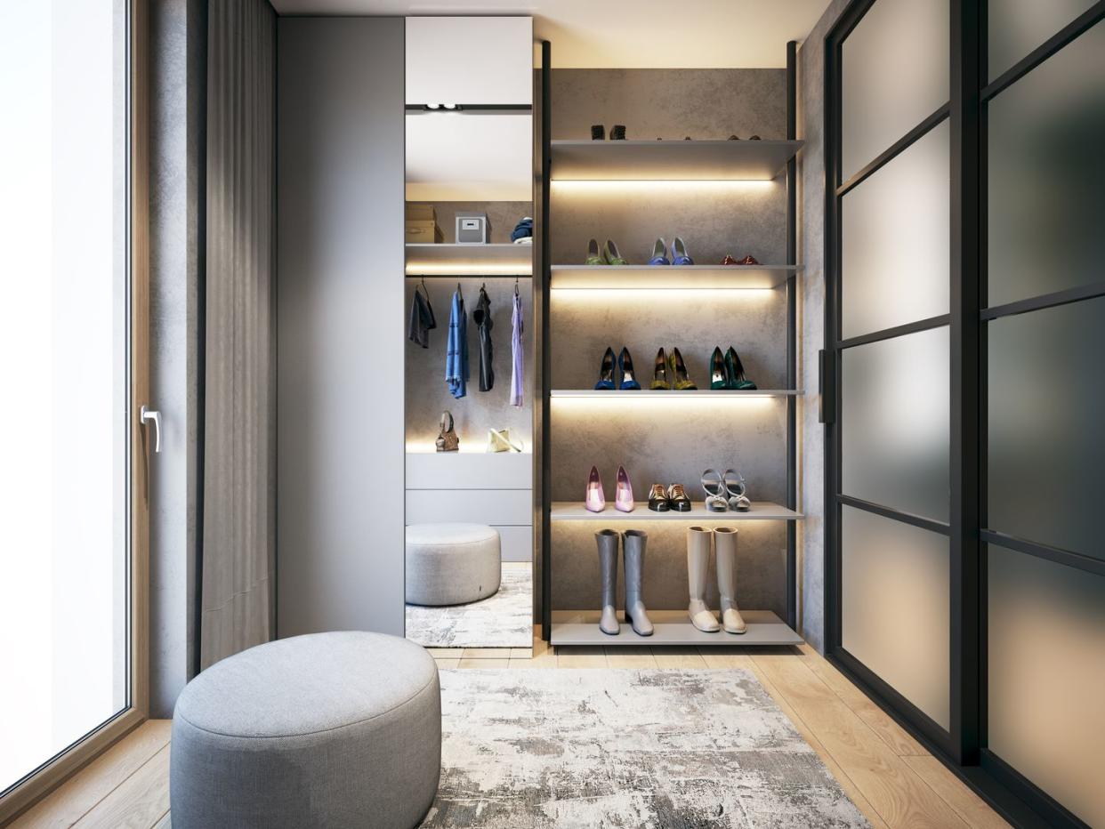 computer generated image of dressing room architectural visualization 3d rendering