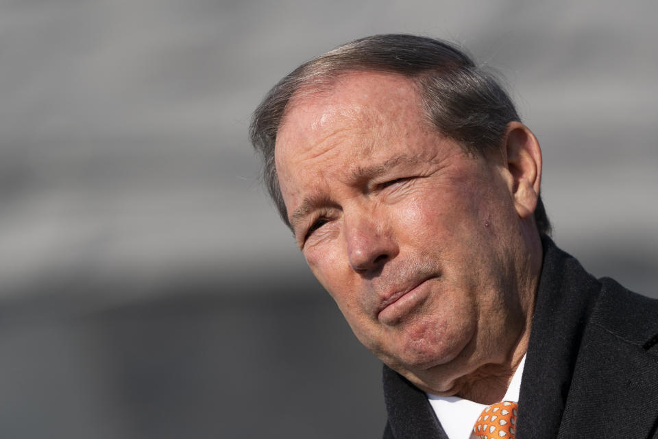 Sen. Tom Udall (D-N.M.) called it "a shameful scandal" that the Trump administration has delayed the distribution of COVID-19 relief funds to tribes. (Photo: Alex Edelman via Getty Images)