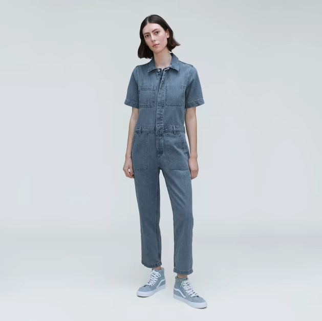 The Supersoft Jean Coverall. Image via Everlane.