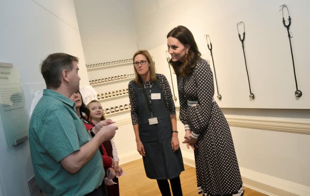 The Duchess talks to staff. (Mary Turner/PA Wire)