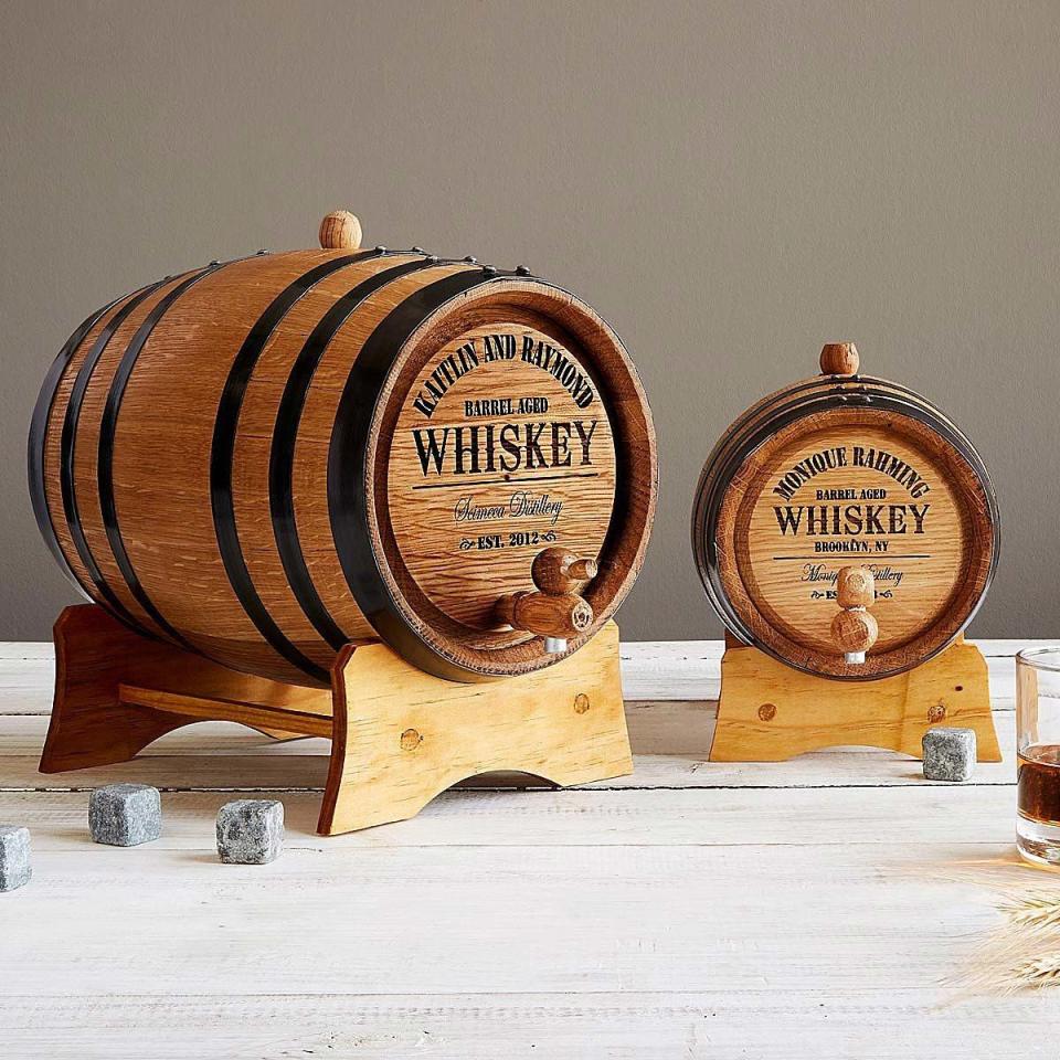 21) Personalized Whiskey Barrel