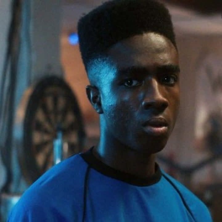 Lucas Sinclair looking concerned in season 4 of Stranger Things