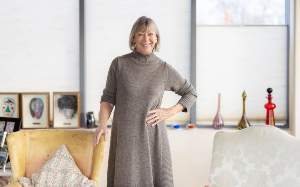 Agutter at her flat in south-east London