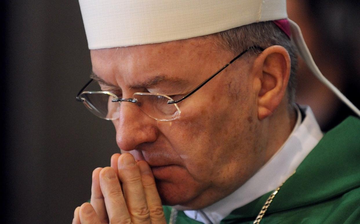 Italian bishop Luigi Ventura, the Apostolic Nuncio to France, is being investigated for an alleged sexual assault  - AFP